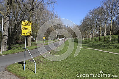 construction of a pipeline for transportation of high calorific natural and hydrogen gas in Nieuwerkerk aan den IJssel Editorial Stock Photo