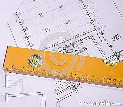 Construction planning Stock Photo