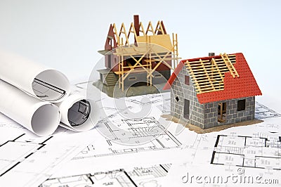 Construction planning Stock Photo