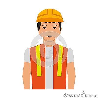 Construction professional avatar character Vector Illustration