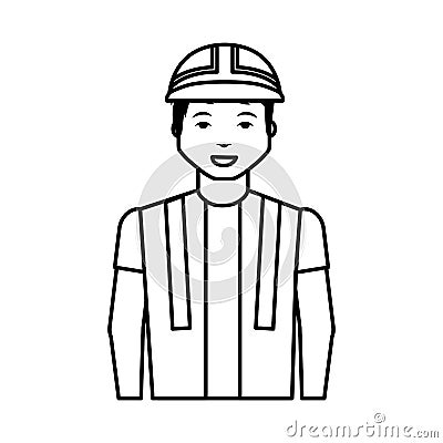 Construction professional avatar character Vector Illustration