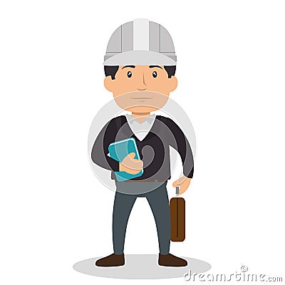 Construction professional avatar character Vector Illustration