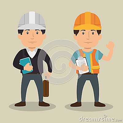 Construction professional avatar character Vector Illustration