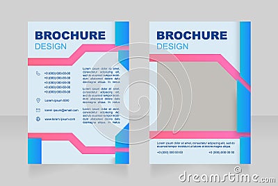 Construction project phases report blank brochure design Vector Illustration