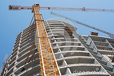 Construction of a residential house Stock Photo