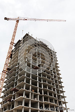 Construction of a residential multi-storey building Stock Photo