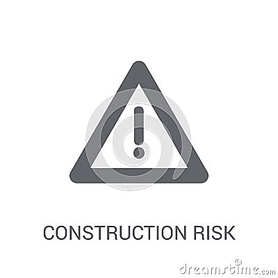 construction risk icon. Trendy construction risk logo concept on Vector Illustration