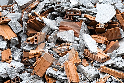 Construction rubble Stock Photo