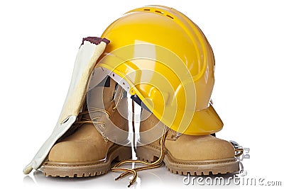 Construction safety equipment Stock Photo