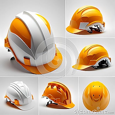 Construction Safety Helmet, Made with Generative AI Stock Photo