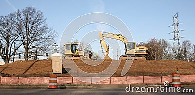 Construction on scene site Editorial Stock Photo