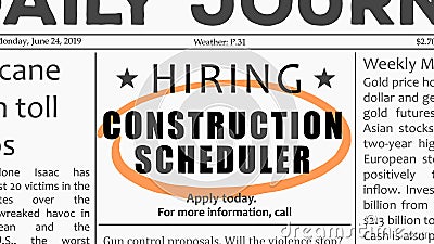 Construction scheduler job Vector Illustration