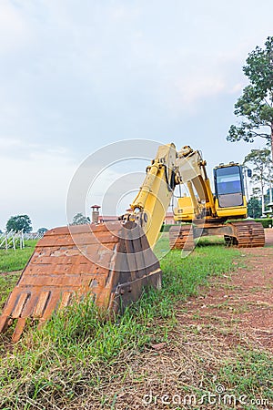 Construction scoop Stock Photo