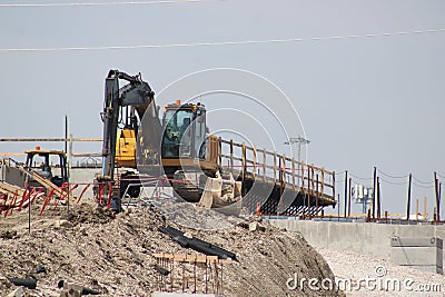 Construction Upgrades to Major Beltway Loop Dallas Metroplex Stock Photo