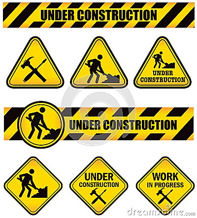 Construction Signs Vector Illustration