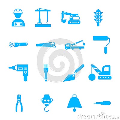 Construction sing symbol- vector icon set Vector Illustration