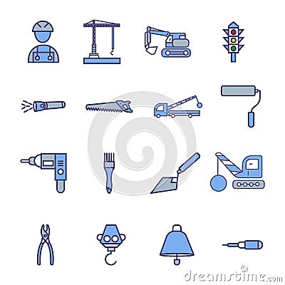 Construction sing symbol- vector icon set Vector Illustration