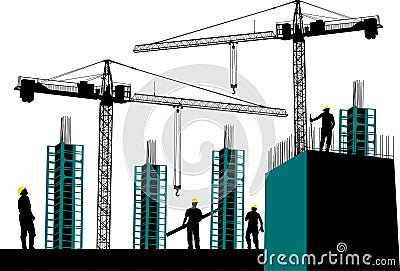 Construction site Vector Illustration