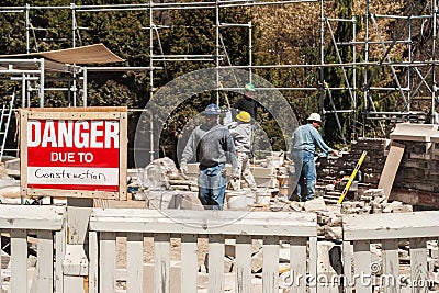 Construction on site of Casa Loma, Toronto Editorial Stock Photo