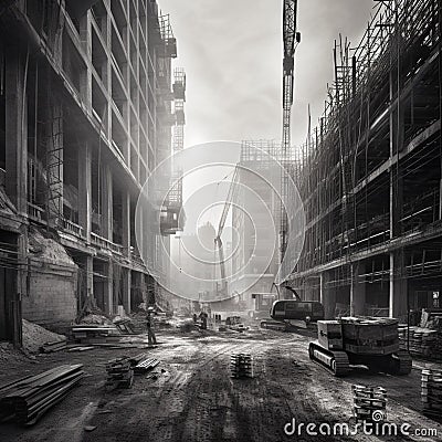 Construction site in city Stock Photo
