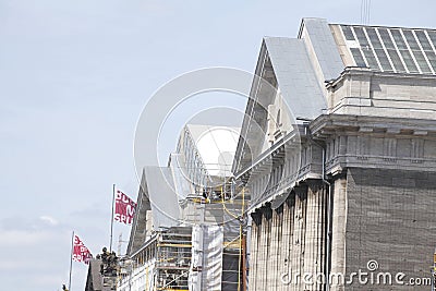 Construction site at Museumsinsel in Berlin Editorial Stock Photo