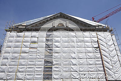 Construction site at Museumsinsel in Berlin Stock Photo