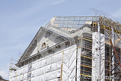 Construction site at Museumsinsel in Berlin Stock Photo