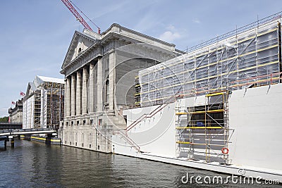 Construction site at Museumsinsel in Berlin Editorial Stock Photo