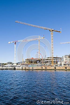 Construction site, Oslo Editorial Stock Photo