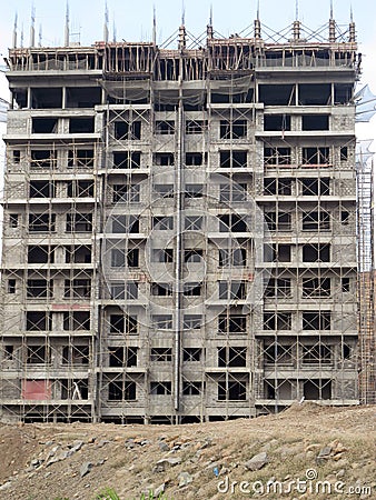 Construction site in Pune India Stock Photo