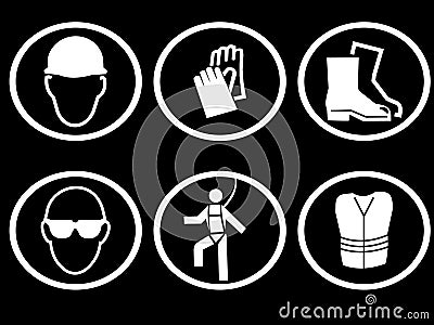 Construction site safety Vector Illustration