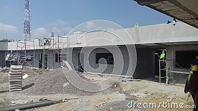 Real construction site Stock Photo