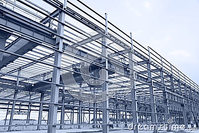 steel structure is under construction Stock Photo