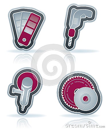 Construction site tools Vector Illustration