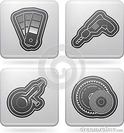 Construction site tools Vector Illustration