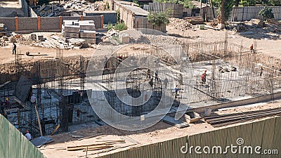 Construction site, view from above Editorial Stock Photo