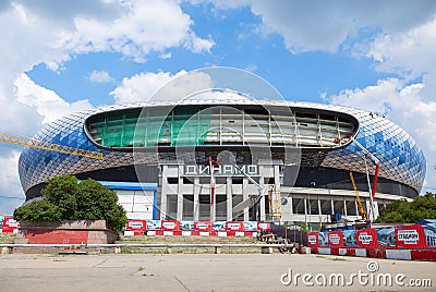 The construction of the stadium Dynamo in Moscow Editorial Stock Photo