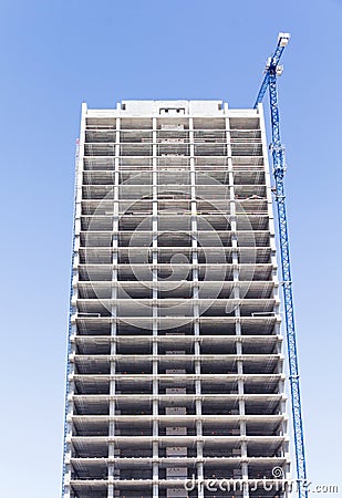 Construction of tall building Stock Photo
