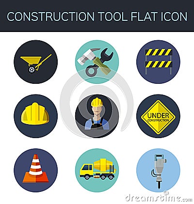 Construction tool flat icon Stock Photo