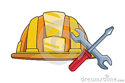Construction tools caroon Vector Illustration