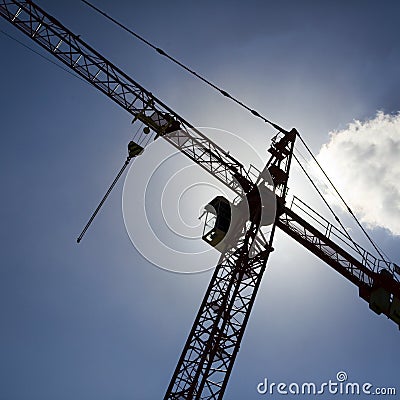 Construction tower crane Stock Photo