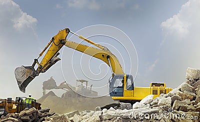 Construction vehicles Stock Photo