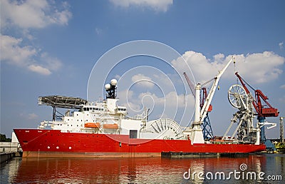 Construction vessel 1 Stock Photo