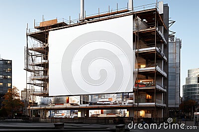 Construction visualization Scaffold and building mock up for efficient project planning Stock Photo