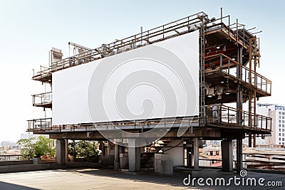 Construction visualization Scaffold and building mock up for efficient project planning Stock Photo