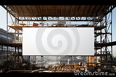 Construction visualization Scaffold and building mock up for efficient project planning Stock Photo