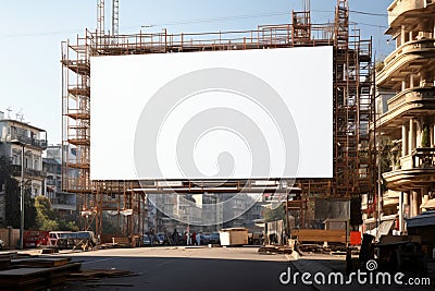 Construction visualization Scaffold and building mock up for efficient project planning Stock Photo