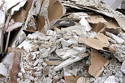 Construction waste background Stock Photo