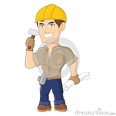 Construction Worker Vector Illustration