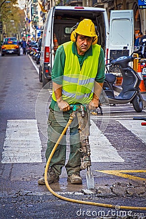 Construction worker Editorial Stock Photo
